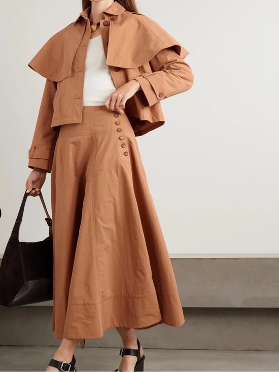 Ulla Johnson Dresses & Skirts - Ulla Johnson Cedar Rust Tan Button Accent Maxi Midi Skirt